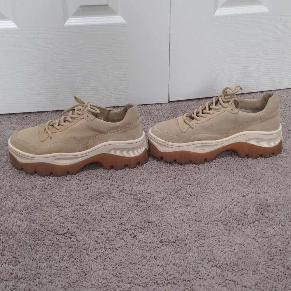 Bronx Jaxstar Trainer Sneaker‎ Tan Suede Platform Sneakers Size 41 - Picture 4 of 11
